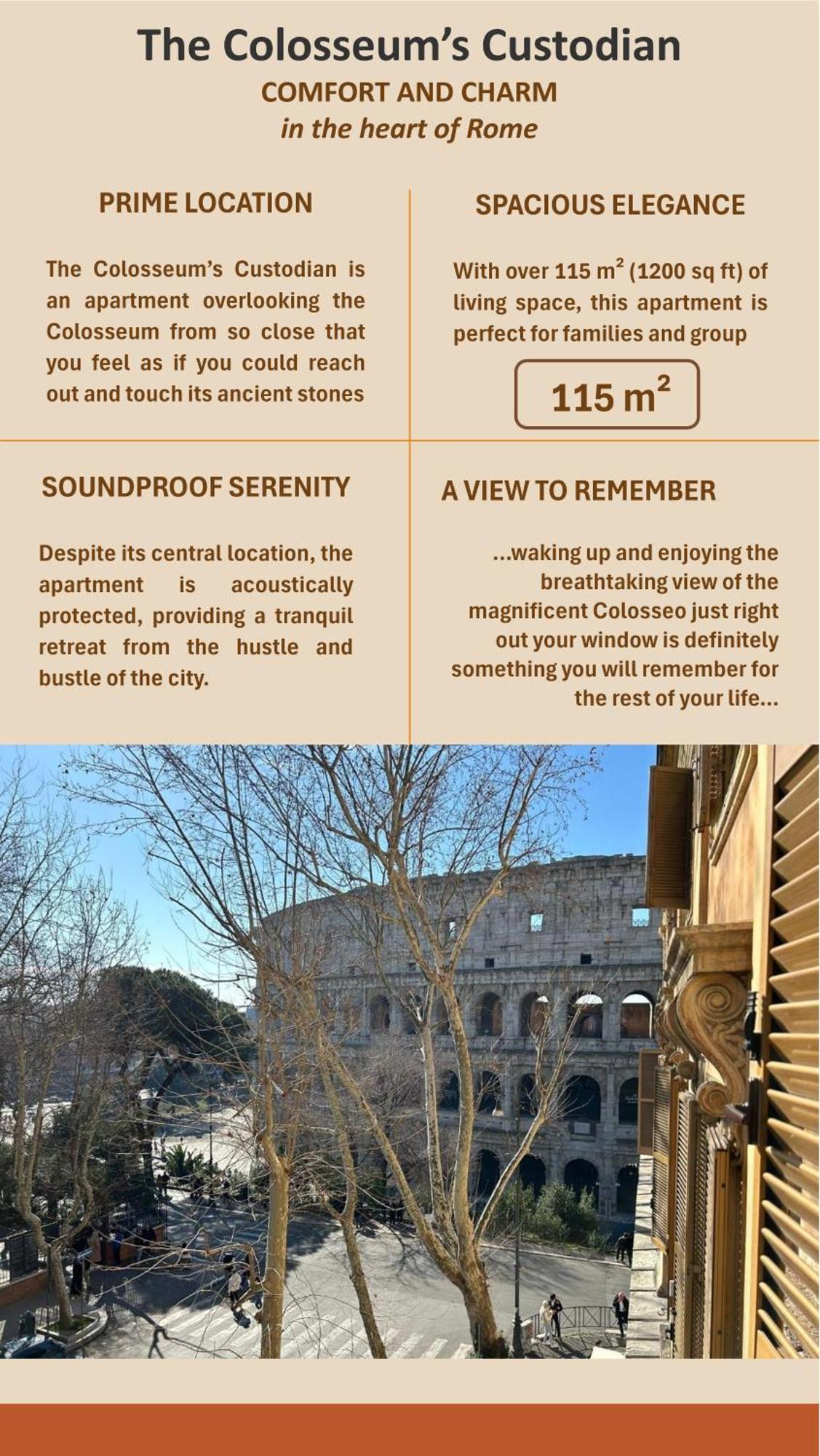 Colosseum'S Custodian - Apartment 115 M2 Rom Exteriör bild